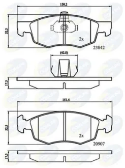 Comline - Гальмівні колодки до дисків COMLINE CBP01221