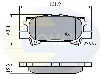 Comline - Гальмівні колодки до дисків COMLINE CBP01279