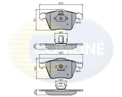 Comline - Гальмівні колодки до дисків COMLINE CBP01280 (фото 1)