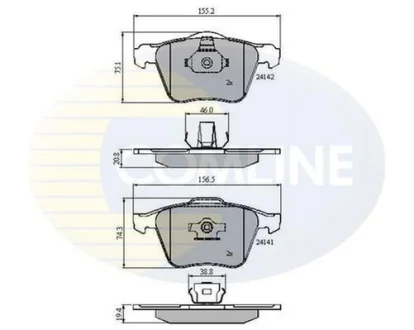 Comline - Гальмівні колодки до дисків COMLINE CBP01280