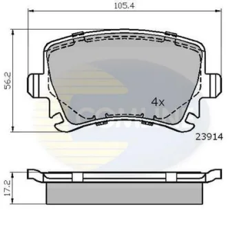 Comline - Гальмівні колодки до дисків COMLINE CBP01284