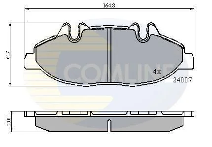 Comline - Гальмівні колодки до дисків COMLINE CBP01305