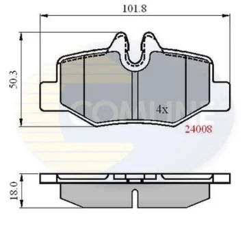 Comline - Гальмівні колодки до дисків COMLINE CBP01306