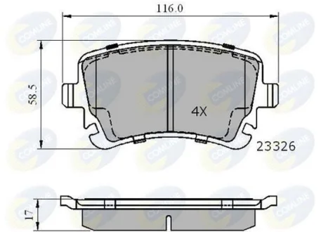 Comline - Гальмівні колодки до дисків COMLINE CBP01313