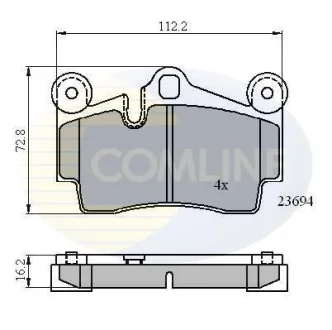 Comline - Гальмівні колодки до дисків COMLINE CBP01316
