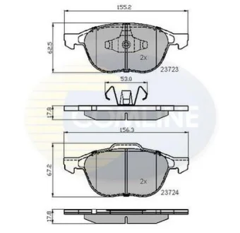 Comline - Гальмівні колодки до дисків COMLINE CBP01323