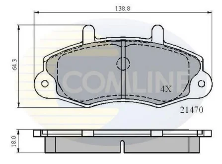 Comline - Гальмівні колодки до дисків COMLINE CBP0132