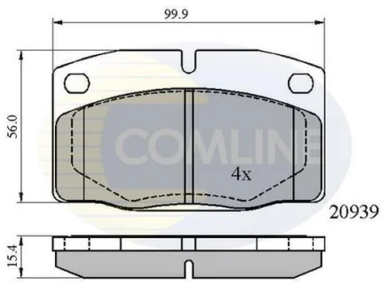 Comline - Гальмівні колодки до дисків COMLINE CBP0135