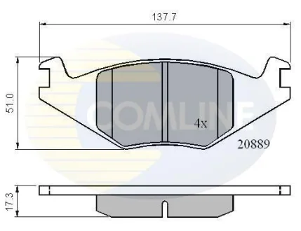 Comline - Гальмівні колодки до дисків COMLINE CBP0136