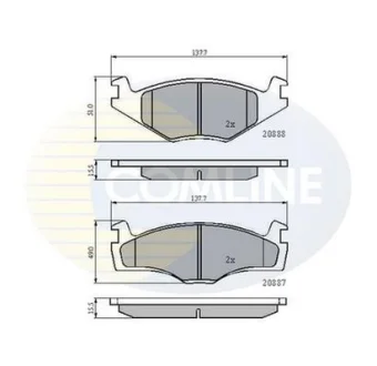 Comline - Гальмівні колодки до дисків COMLINE CBP0148
