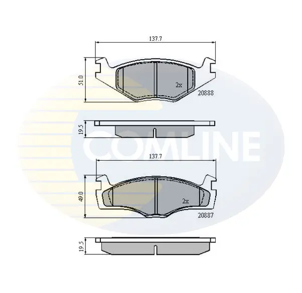 Comline - Гальмівні колодки до дисків COMLINE CBP0149 (фото 1)