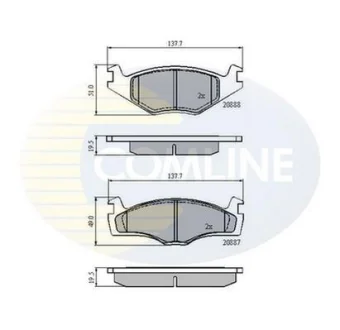 Comline - Гальмівні колодки до дисків COMLINE CBP0149