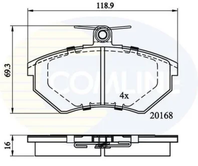 Comline - Гальмівні колодки до дисків COMLINE CBP0152