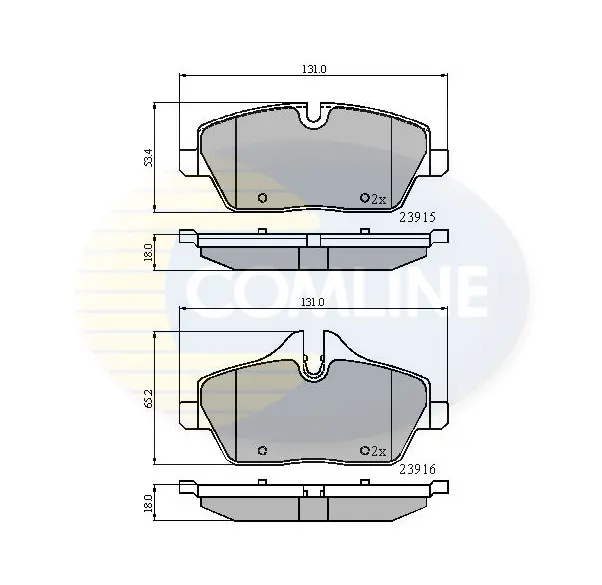 Comline - Гальмівні колодки до дисків COMLINE CBP01531 (фото 1)