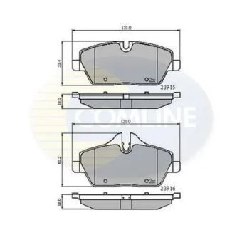 Comline - Гальмівні колодки до дисків COMLINE CBP01531