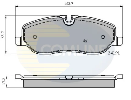 Comline - Гальмівні колодки до дисків COMLINE CBP01533