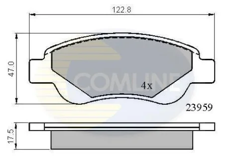 Comline - Гальмівні колодки до дисків COMLINE CBP01552