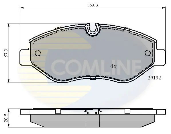 Comline - Гальмівні колодки до дисків COMLINE CBP01555 (фото 1)