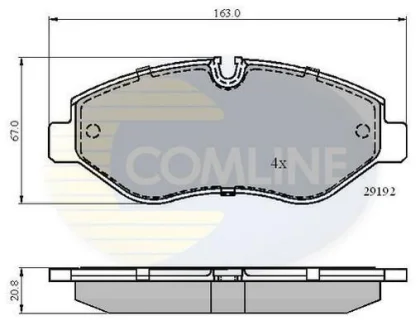 Comline - Гальмівні колодки до дисків COMLINE CBP01555