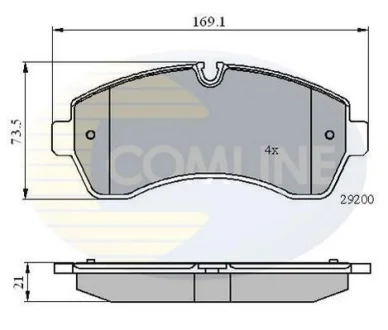 Comline - Гальмівні колодки до дисків COMLINE CBP01569