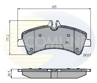 Comline - Гальмівні колодки до дисків COMLINE CBP01575 (фото 1)