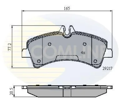 Comline - Гальмівні колодки до дисків COMLINE CBP01575