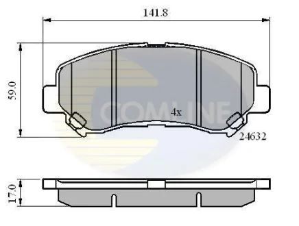 Comline - Гальмівні колодки до дисків COMLINE CBP01577