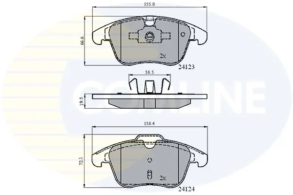 Comline - Гальмівні колодки до дисків COMLINE CBP01591 (фото 1)