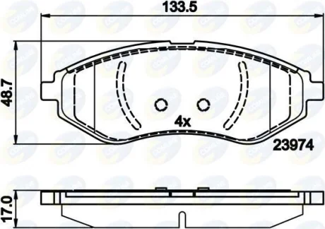 Comline - Гальмівні колодки до дисків COMLINE CBP01598