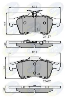 Comline - Гальмівні колодки до дисків COMLINE CBP01599