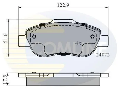 Comline - Гальмівні колодки до дисків COMLINE CBP01600