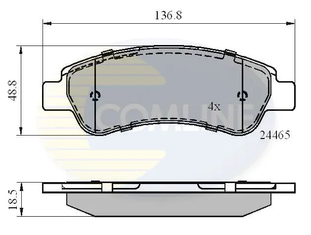 Comline - Гальмівні колодки до дисків COMLINE CBP01604 (фото 1)