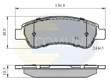 Comline - Гальмівні колодки до дисків COMLINE CBP01604