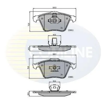 Comline - Гальмівні колодки до дисків COMLINE CBP01607 (фото 1)