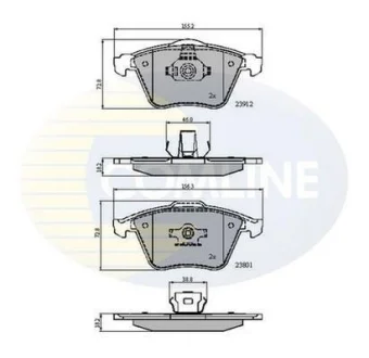 Comline - Гальмівні колодки до дисків COMLINE CBP01607