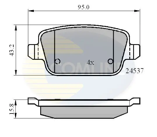 Comline - Гальмівні колодки до дисків COMLINE CBP01610 (фото 1)