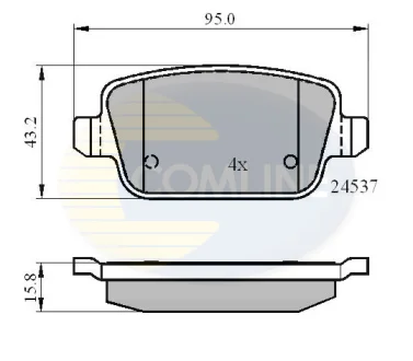 Comline - Гальмівні колодки до дисків COMLINE CBP01610