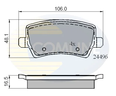 Comline - Гальмівні колодки до дисків COMLINE CBP01613