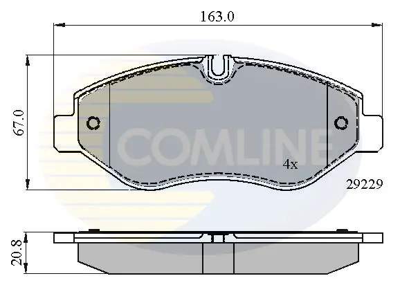 Comline - Гальмівні колодки до дисків COMLINE CBP01616 (фото 1)