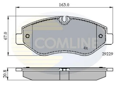 Comline - Гальмівні колодки до дисків COMLINE CBP01616