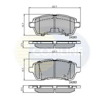Comline - Гальмівні колодки до дисків COMLINE CBP01618