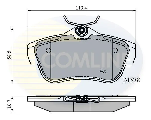Comline - Гальмівні колодки до дисків COMLINE CBP01622 (фото 1)