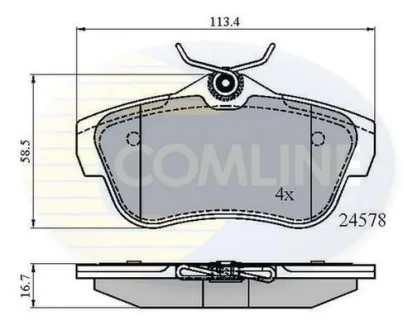 Comline - Гальмівні колодки до дисків COMLINE CBP01622