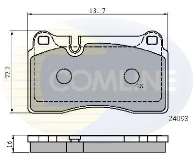 Comline - Гальмівні колодки до дисків COMLINE CBP01626