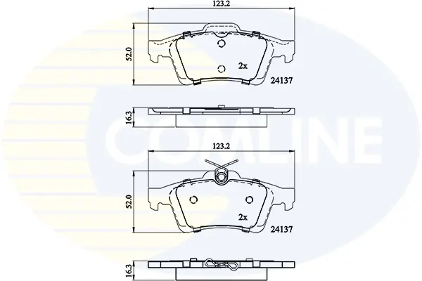 Comline - Гальмівні колодки до дисків COMLINE CBP01629 (фото 1)