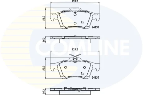 Comline - Гальмівні колодки до дисків COMLINE CBP01629