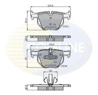 Comline - Гальмівні колодки до дисків COMLINE CBP01671