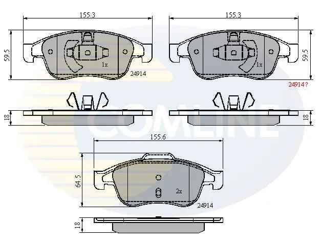 Comline - Гальмівні колодки до дисків COMLINE CBP01677 (фото 1)