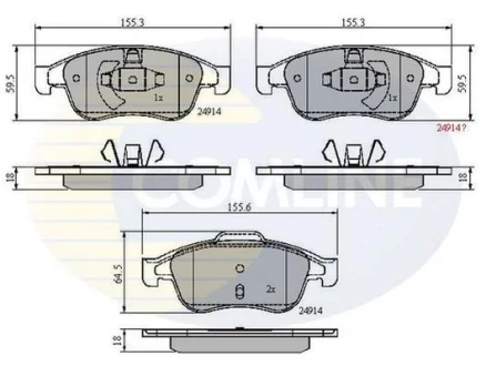 Comline - Гальмівні колодки до дисків COMLINE CBP01677