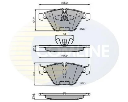 Comline - Гальмівні колодки до дисків COMLINE CBP01700
